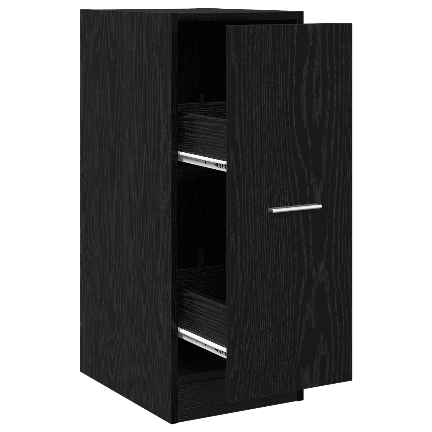 Apotekskap Svart Eik 30 X 41 X 77,5 Cm Konstruert Tre