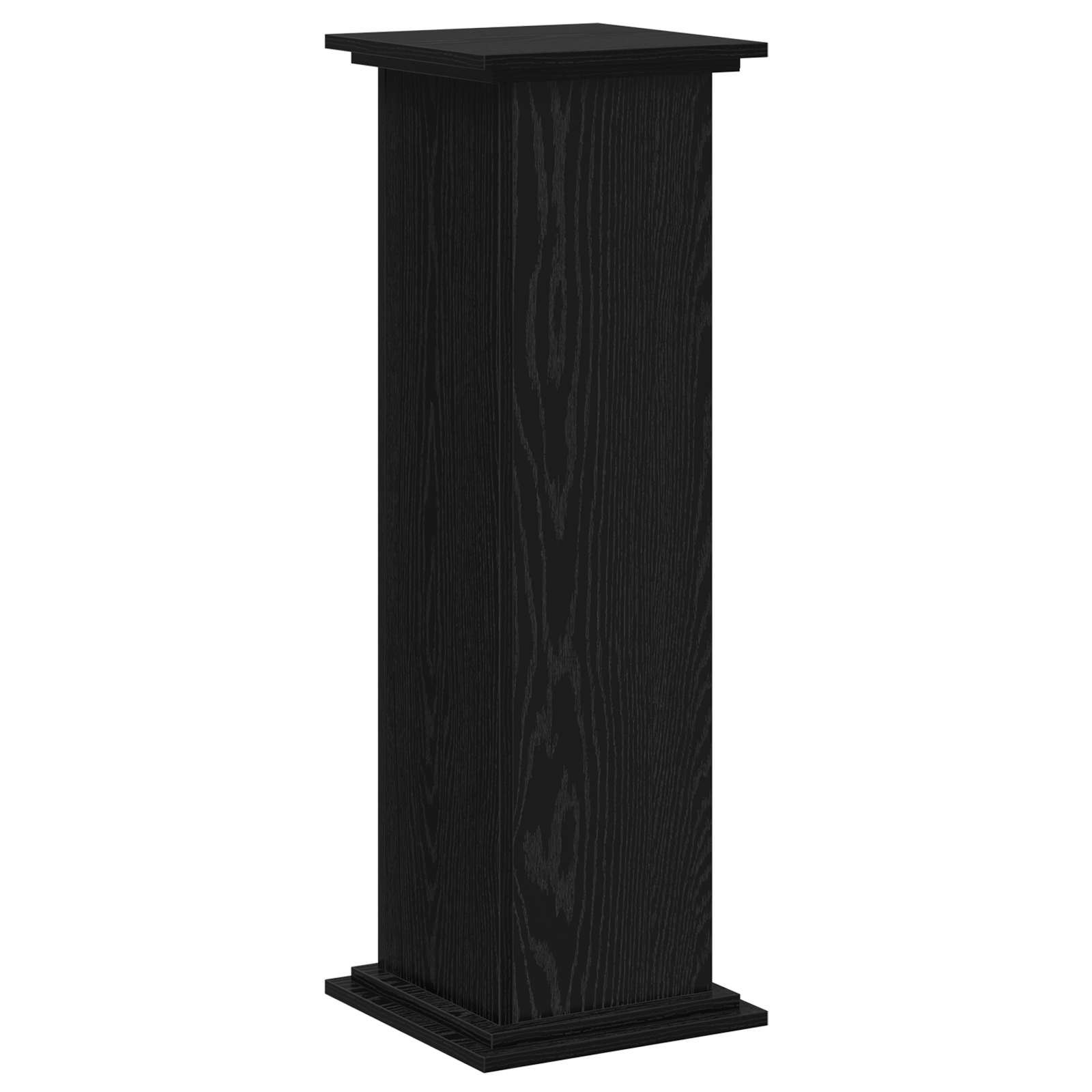 Planteholder Svart Eik 33 X 33 X 100 Cm Konstruert Tre