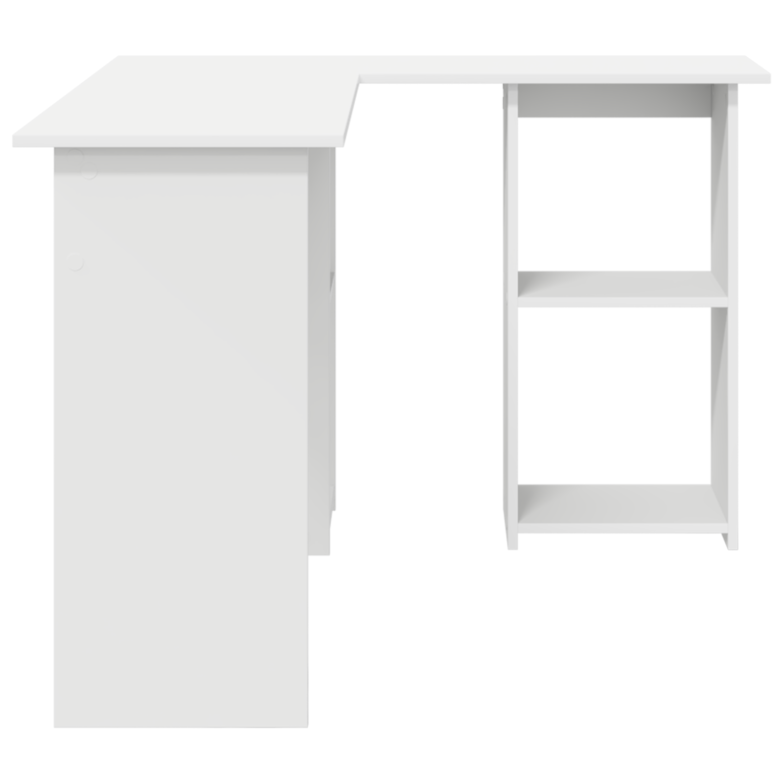 Skrivebord Med Hylle Hvit 142 X 102 X 73 Cm Konstruert Tre