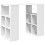 Skrivebord Med Hylle Hvit 90 X 50 X 75 Cm Konstruert Tre