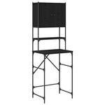Vaskemaskinskap Svart 0Ak 68 X 48,5 X 194 Cm Konstruert Tre