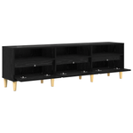 Tv-Skap Med Skuff Svart Eik 150 X 30 X 45 Cm Konstruert Tre