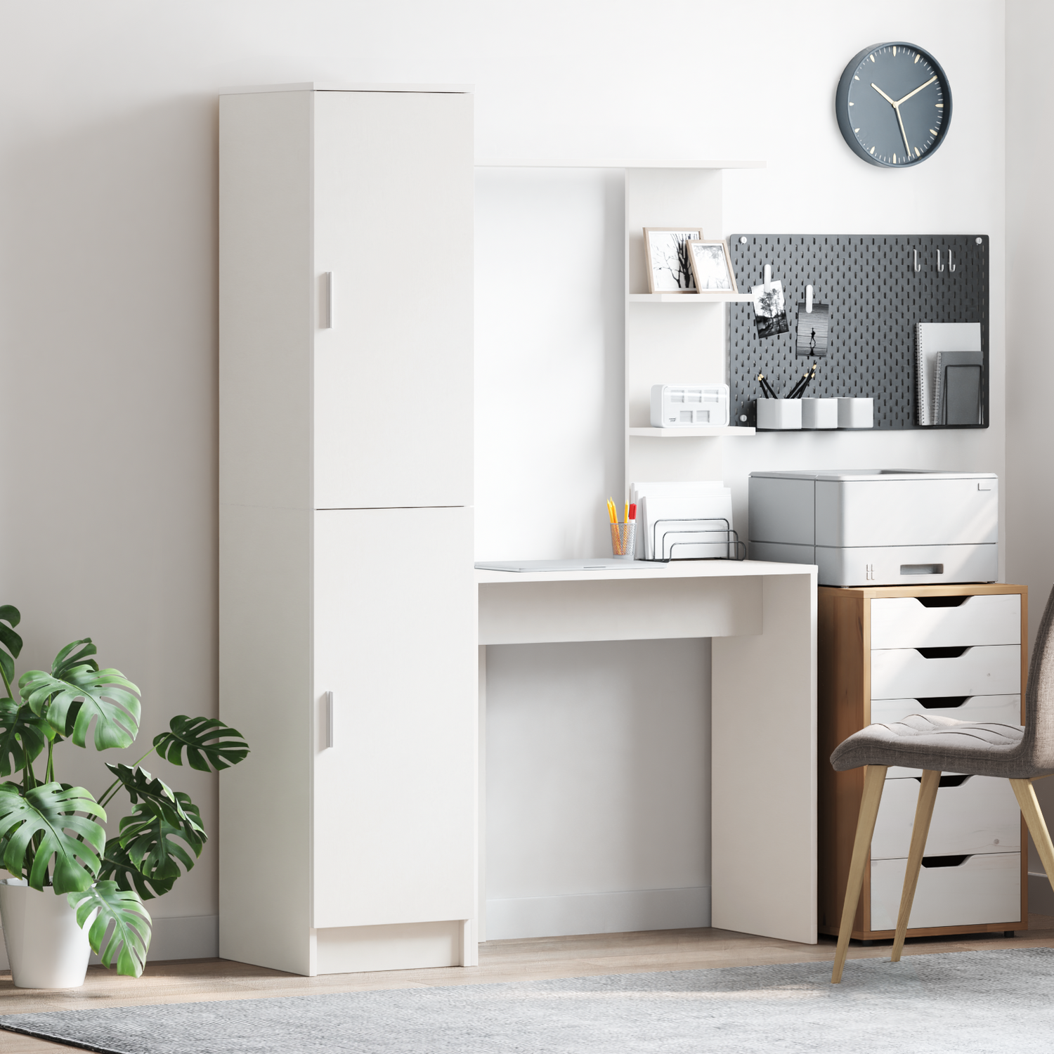 Skrivebord 2 Pcs Hvit