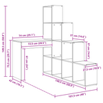 Hjørneskrivebord Hvit 101,5 X 149,5 X 149,5 Cm Konstruert Tre