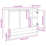 Serviesskap Artisan Eik 97 X 29 X 75 Cm Konstruert Tre