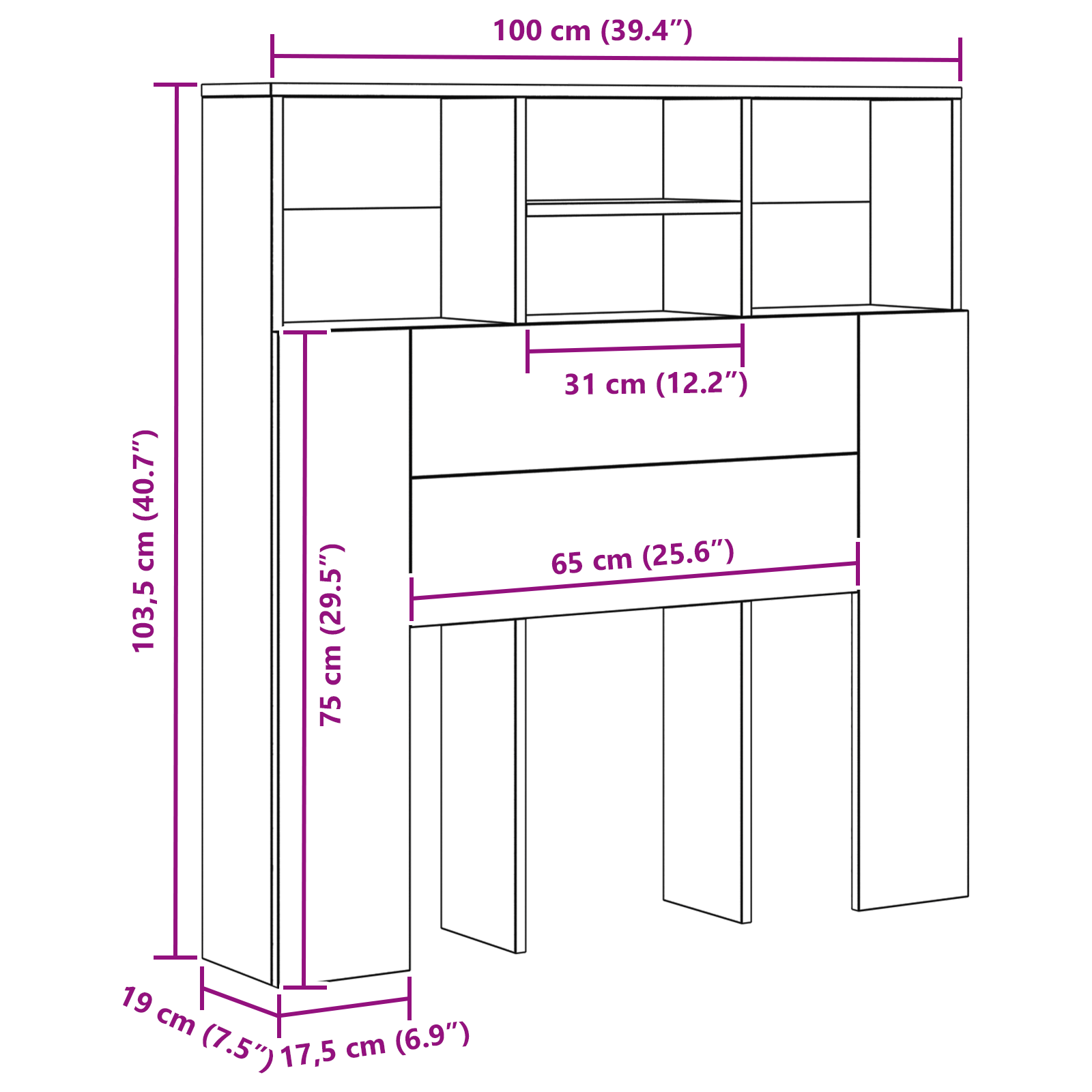 Hodegavlskap Artisan Eik 100 X 19 X 103,5 Cm Konstruert Tre
