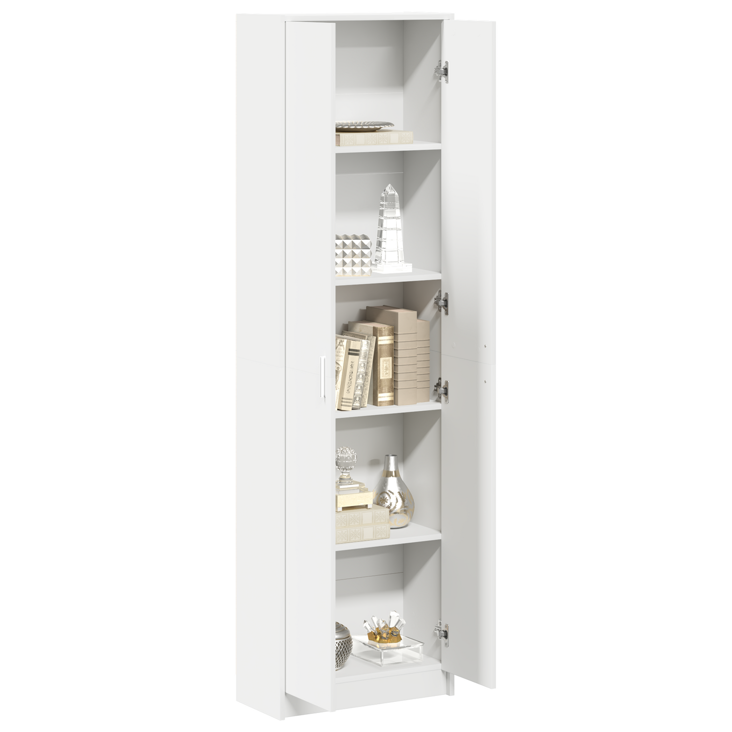 Garderobeskap Med Hylle Hvit 55 X 25 X 189 Cm Konstruert Tre