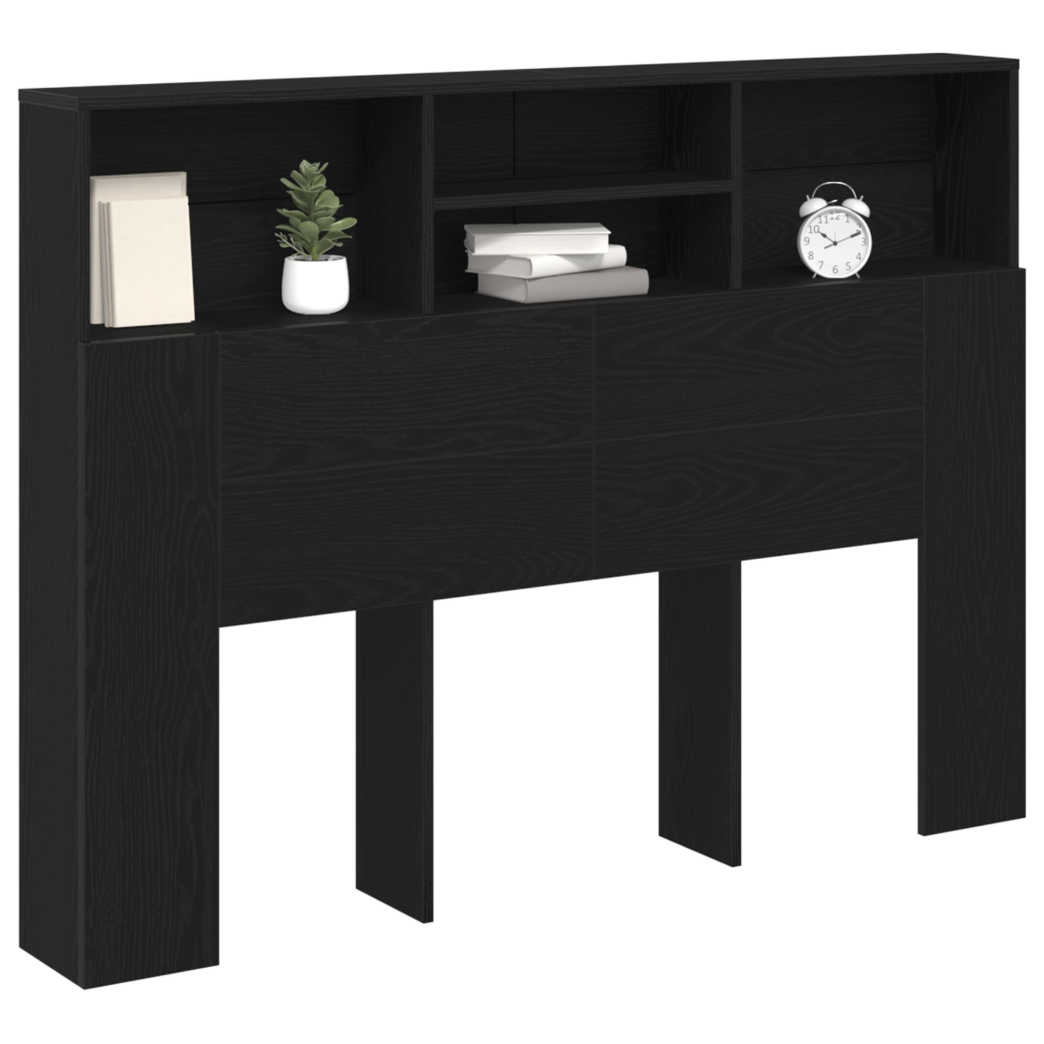 Hodegavlskap Svart Eik 140 X 19 X 103,5 Cm Konstruert Tre