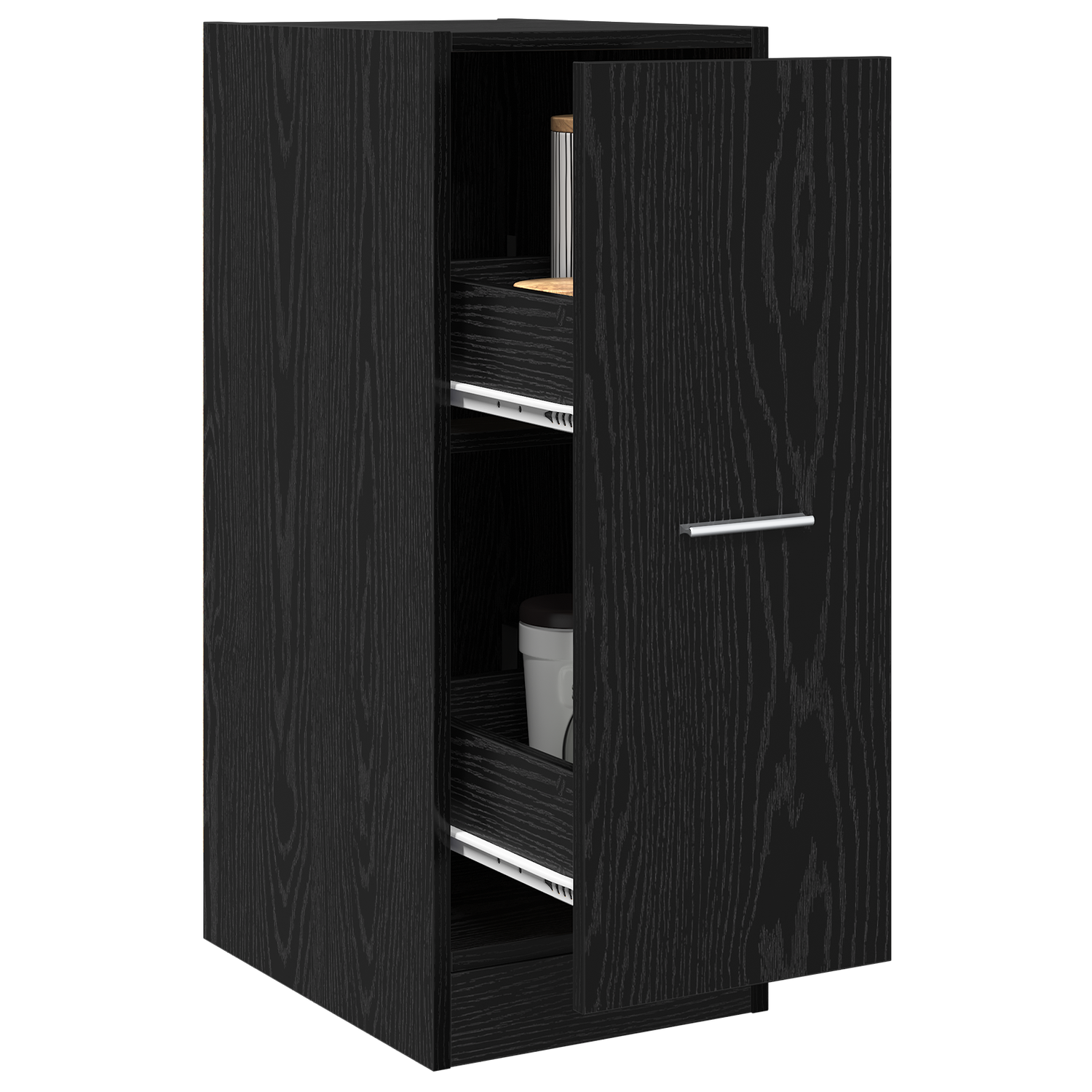 Apotekskap Svart Eik 30 X 41 X 77,5 Cm Konstruert Tre