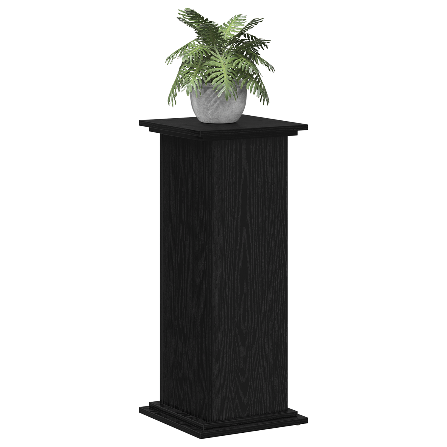 Planteholder Svart Eik 33 X 33 X 80 Cm Konstruert Tre