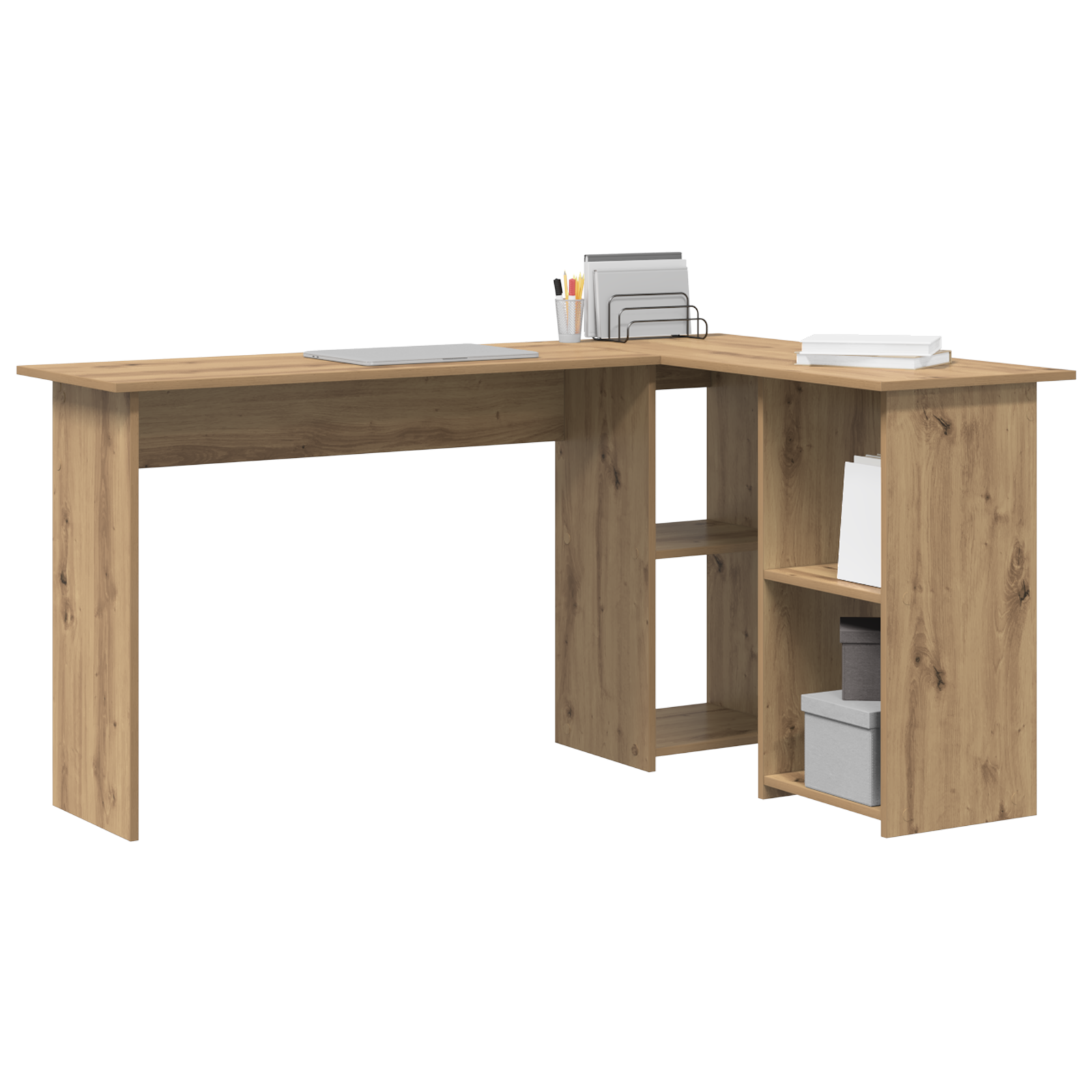 Skrivebord Artisan Eik 142 X 102 X 73 Cm Konstruert Tre