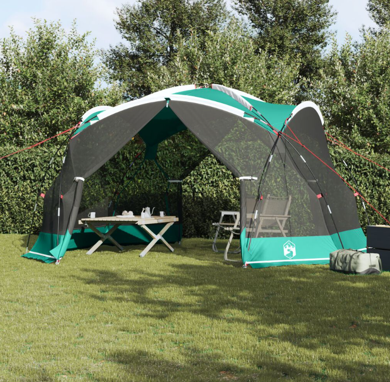 Camping Myggnetting Med Dører Grønn For 4 Personer Vanntett