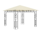 Paviljong med myggnett 4x3x2,73 m kremhvit 180 g/m²