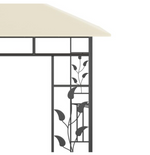 Paviljong med myggnett 4x3x2,73 m kremhvit 180 g/m²