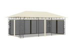 Paviljong med myggnett 6x3x2,73 m kremhvit