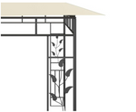 Paviljong med myggnett 6x3x2,73 m kremhvit