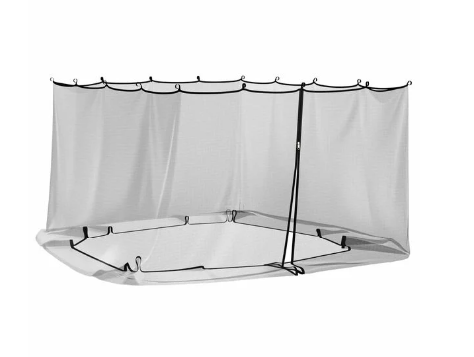 Myggnett for hagepavillon 220 mesh Svart 3,6 x 3,6 x 2 m