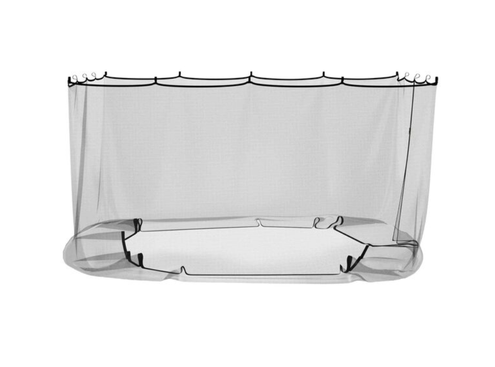 Myggnett for hagepavillon 220 mesh Svart 3,6 x 3,6 x 2 m
