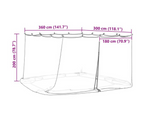 Myggnett for hagepavillon 220 mesh Svart 3,6 x 3 x 2 m