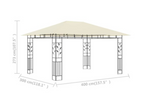 Paviljong med myggnett 4x3x2,73 m kremhvit 180 g/m²