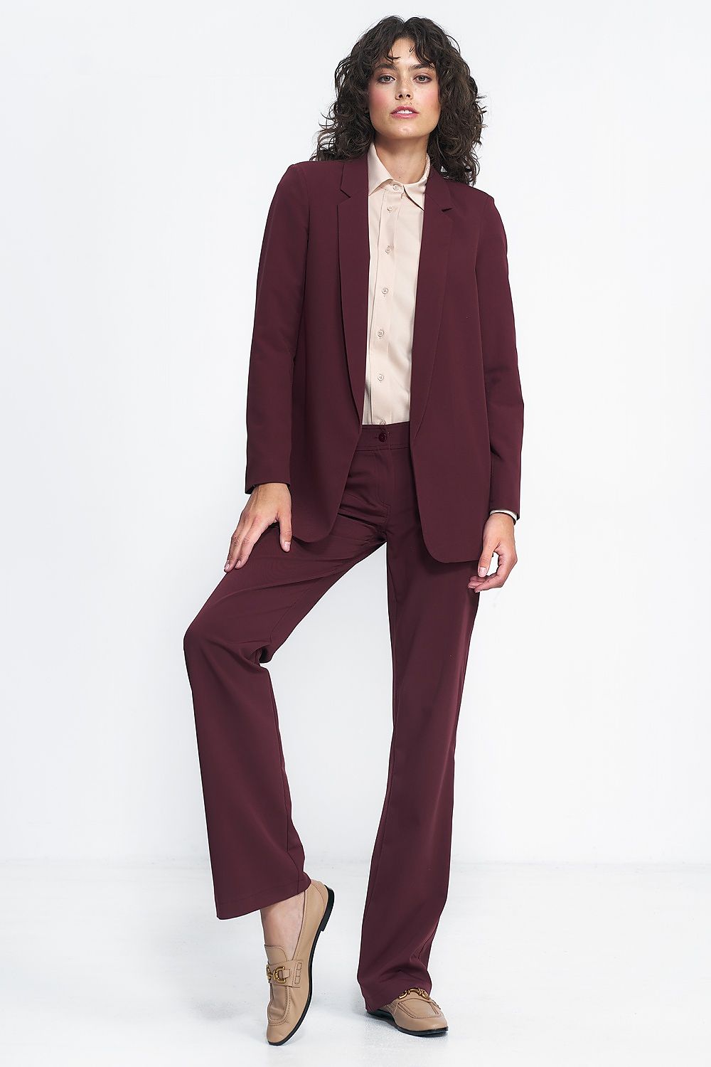 Jakke Nife til dame fra MS StyleHaven, laget av polyester; Viskose, farge Marineblå, størrelse 42, med long ermer, perfekt til casual; dress