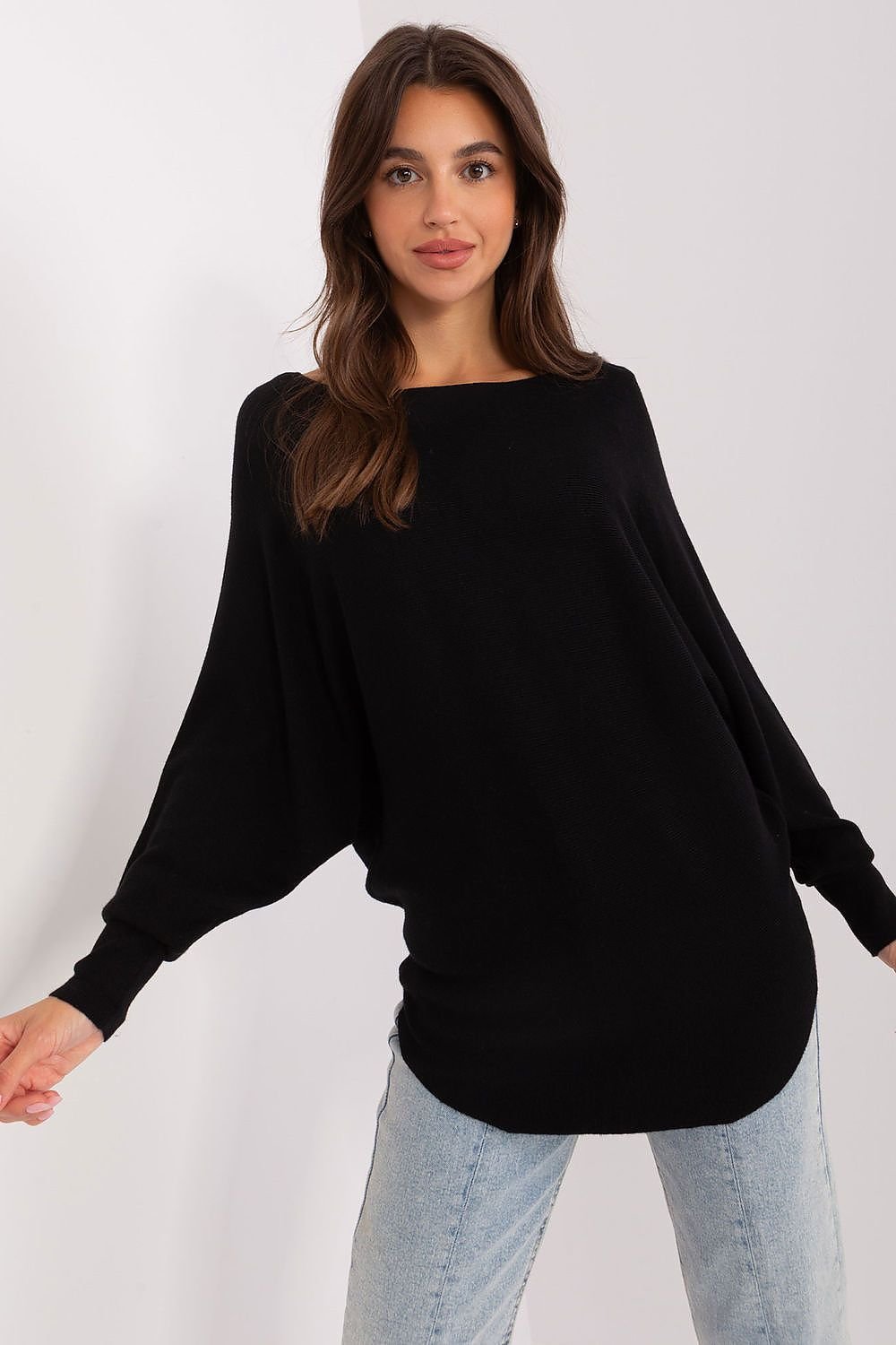 Batwing damesweater – komfort og stil til hverdagsbruk til dame fra MS StyleHaven, størrelse XL, med long, bukselengde long, kjolelengde maxi, kjolestil gown; sheath
