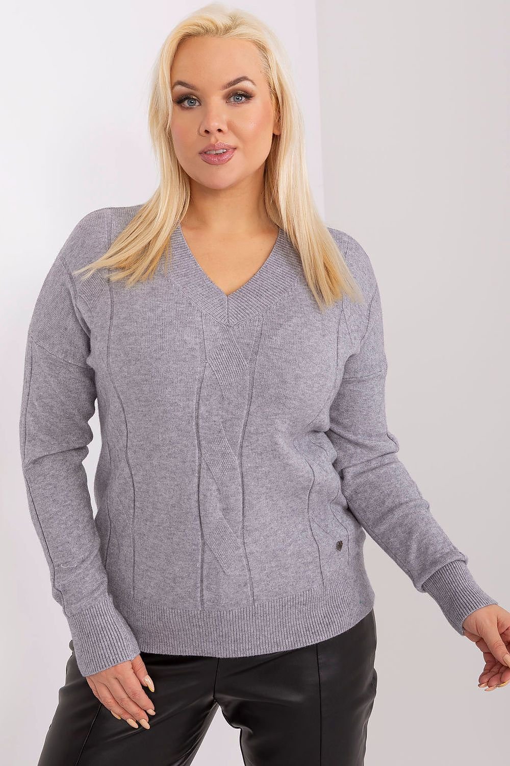 XL-3XL genser til dame fra MS StyleHaven, størrelse 2XL/3XL, med long, bukselengde long, kjolelengde short; mini; knee, kjolestil pencil