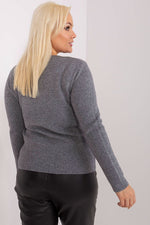 Jumper plus size til dame fra MS StyleHaven, størrelse L/XL, med long, bukselengde long, kjolelengde short; mini; knee, kjolestil pencil