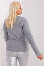 Jumper plus size til dame fra MS StyleHaven, størrelse XL/XXL, med long, bukselengde long, kjolelengde short; mini; knee, kjolestil pencil