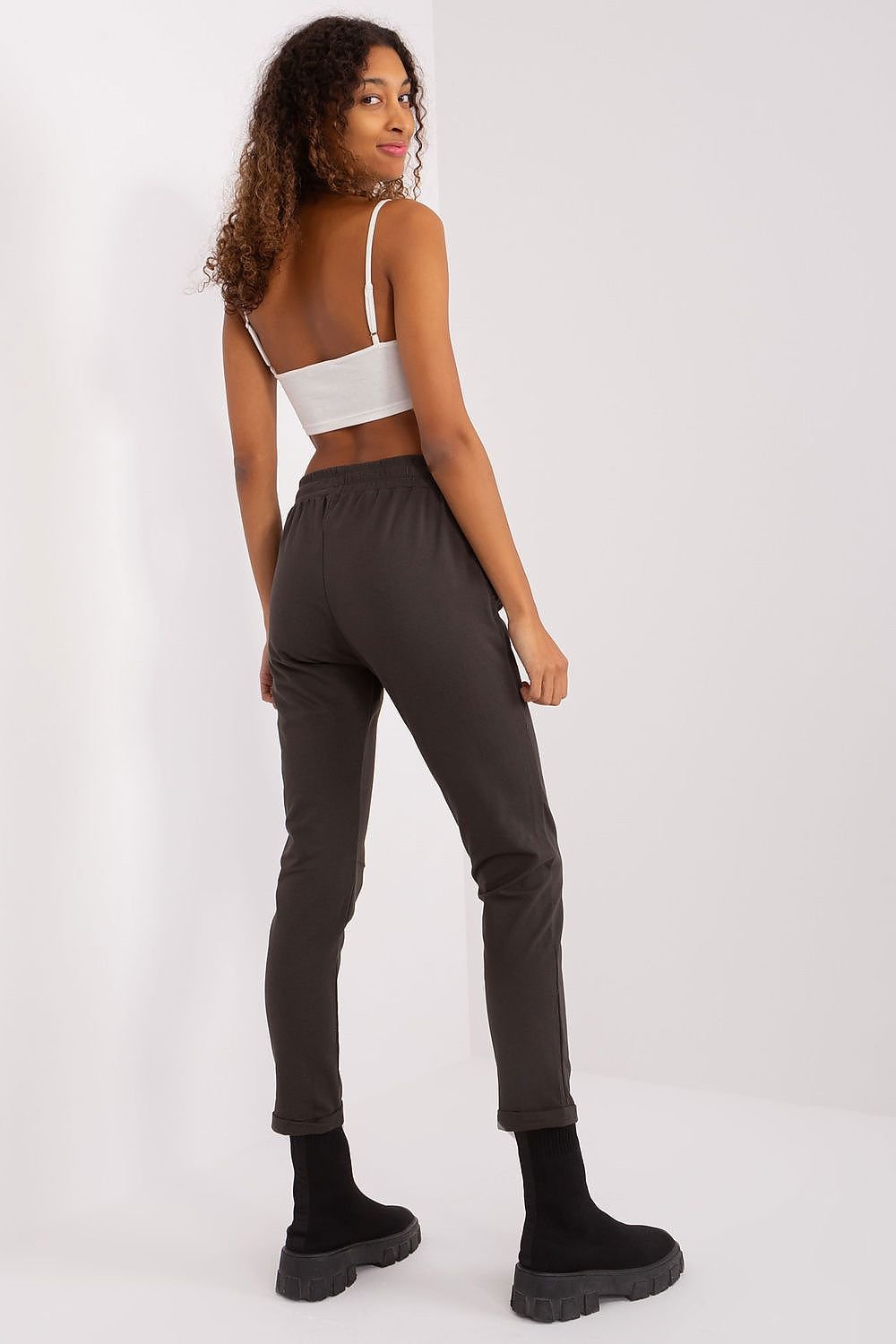 Everyday Ease - Joggebukse i bomull med høy midje til dame fra MS StyleHaven, laget av Bomull, farge Rosa 2, størrelse M, med 45720 ermer, perfekt til casual; dress
