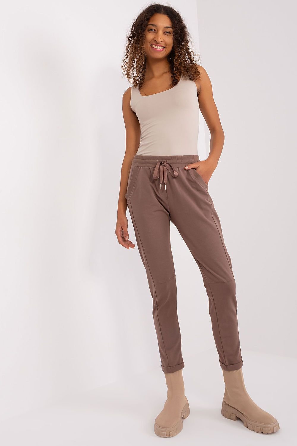 Everyday Ease - Joggebukse i bomull med høy midje til dame fra MS StyleHaven, laget av Bomull, farge Svart, størrelse XL, med 45720 ermer, perfekt til casual; dress