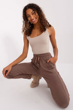 Everyday Ease - Joggebukse i bomull med høy midje til dame fra MS StyleHaven, laget av Bomull, farge Grønn 2, størrelse S, med 45720 ermer, perfekt til casual; dress