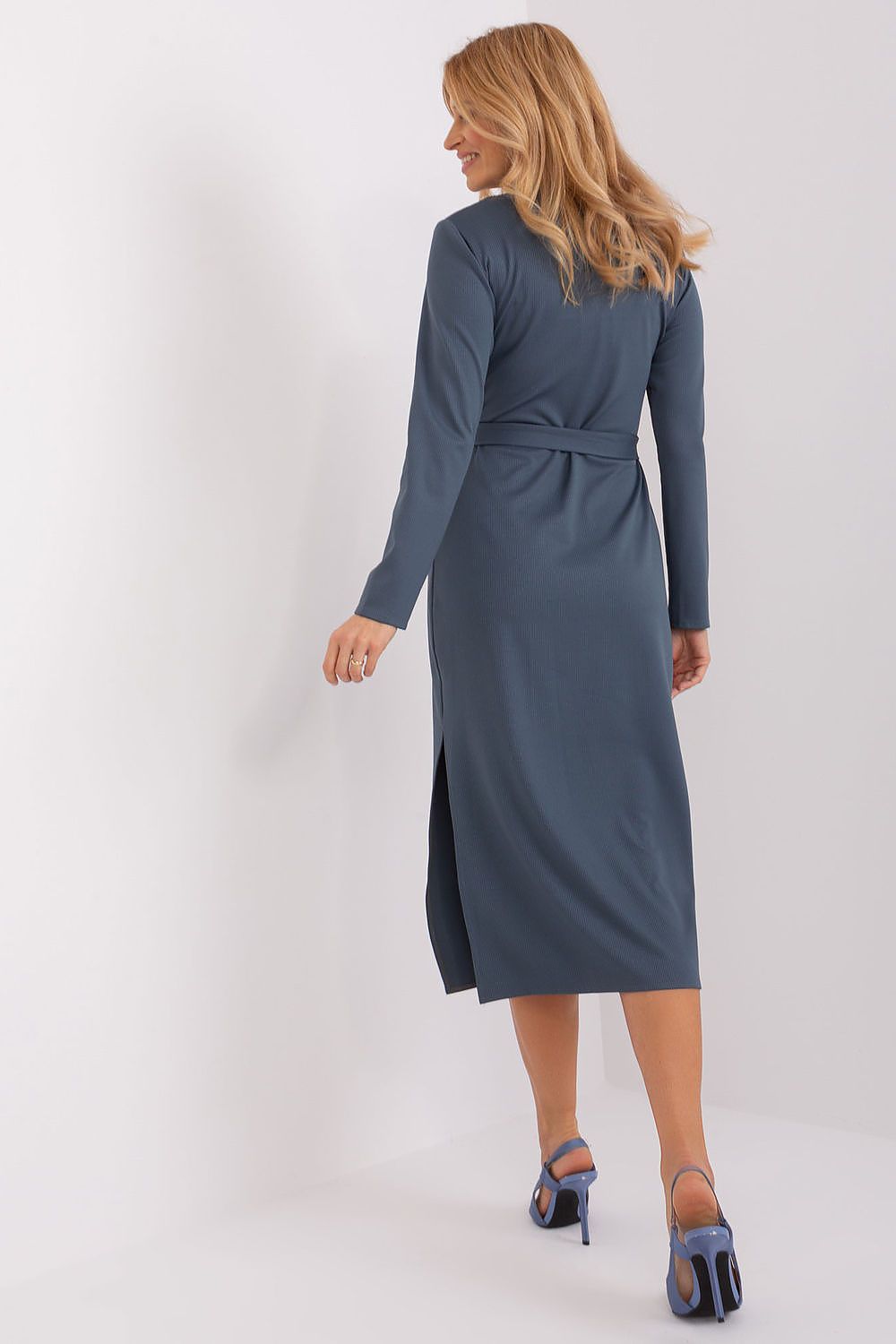 Spring Allure Daydress – Lakerta til dame fra MS StyleHaven, laget av Bomull; polyester, farge Grønn, størrelse S/M, med long ermer, perfekt til casual; dress