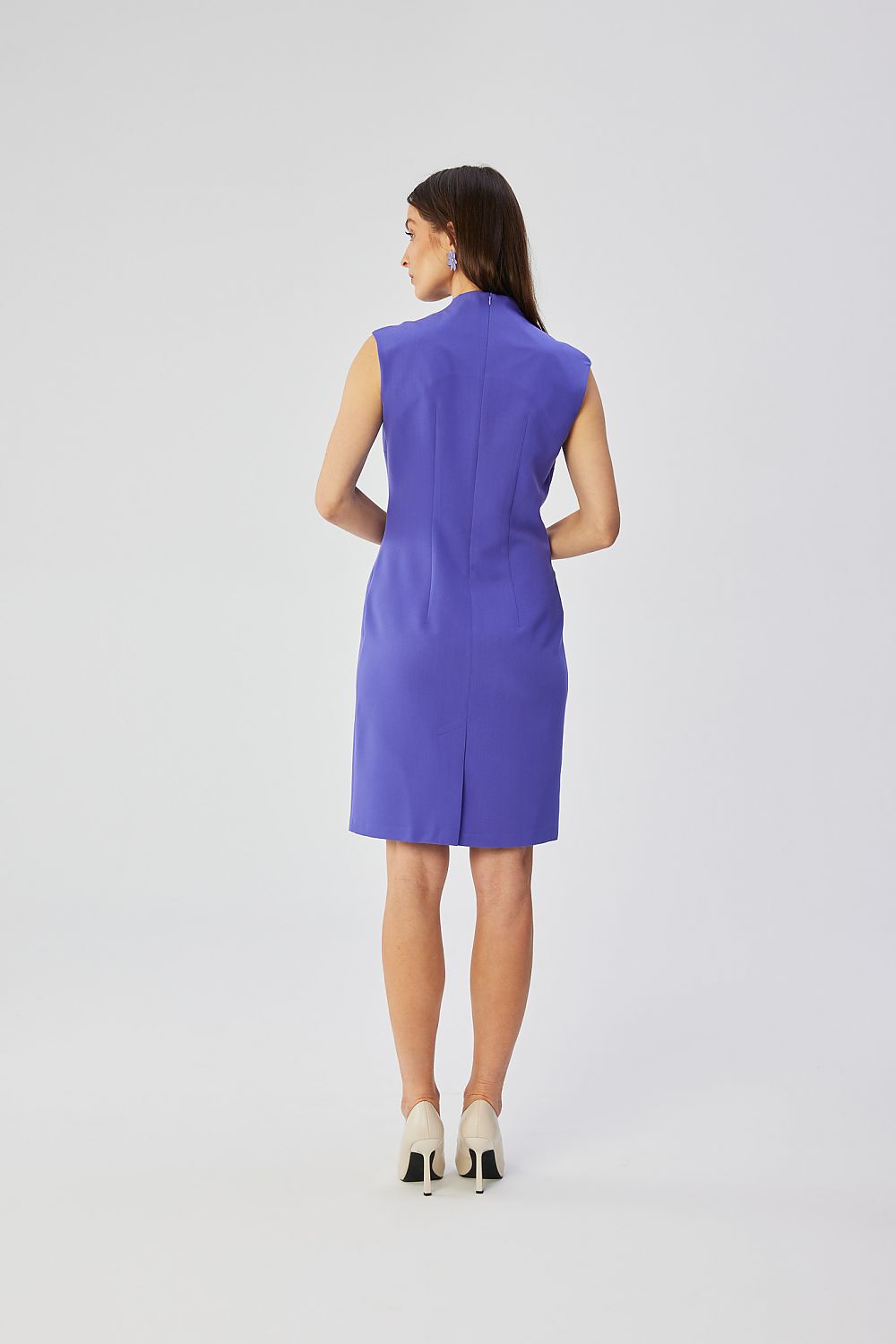 Dagkjole Stylove til dame fra MS StyleHaven, laget av polyester; Viskose, farge Fiolett, størrelse M, med sleeveless ermer, perfekt til dress
