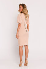 Dagkjole Moe til dame fra MS StyleHaven, laget av polyester, farge Rosa, størrelse XL, med short ermer, perfekt til dress