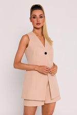 Skreddersydd Gilet - Moe til dame fra MS StyleHaven, laget av polyester, farge Rosa, størrelse L, med long ermer, perfekt til dress