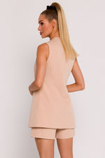 Skreddersydd Gilet - Moe til dame fra MS StyleHaven, laget av polyester, farge Rosa, størrelse XXL, med long ermer, perfekt til dress
