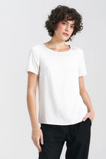 Bluse Nife til dame fra MS StyleHaven, laget av Viskose, farge Fiolett 2, størrelse 40, med short ermer, perfekt til casual; dress