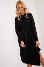 Lakerta Todelssett - cardigan og ermeløs kjole - Laketra til dame fra MS StyleHaven, laget av angora, farge Svart, størrelse S/M, med short; 3-4 ermer, perfekt til casual; dress