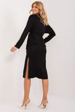 Lakerta Todelssett - cardigan og ermeløs kjole - Laketra til dame fra MS StyleHaven, laget av angora, farge Svart, størrelse S/M, med short; 3-4 ermer, perfekt til casual; dress