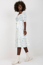 Summer Daydress by Lakerta – luftig og feminin sommerkjole til dame fra MS StyleHaven, laget av Bomull, farge Blå 2, størrelse 36, med short; 3-4 ermer, perfekt til casual; dress