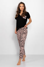 Pyjamas Momenti Per Me til dame fra MS StyleHaven, laget av Viskose; Bomull; Elastan-1, farge Svart, størrelse s, med sleeveless ermer, perfekt til casual; dress