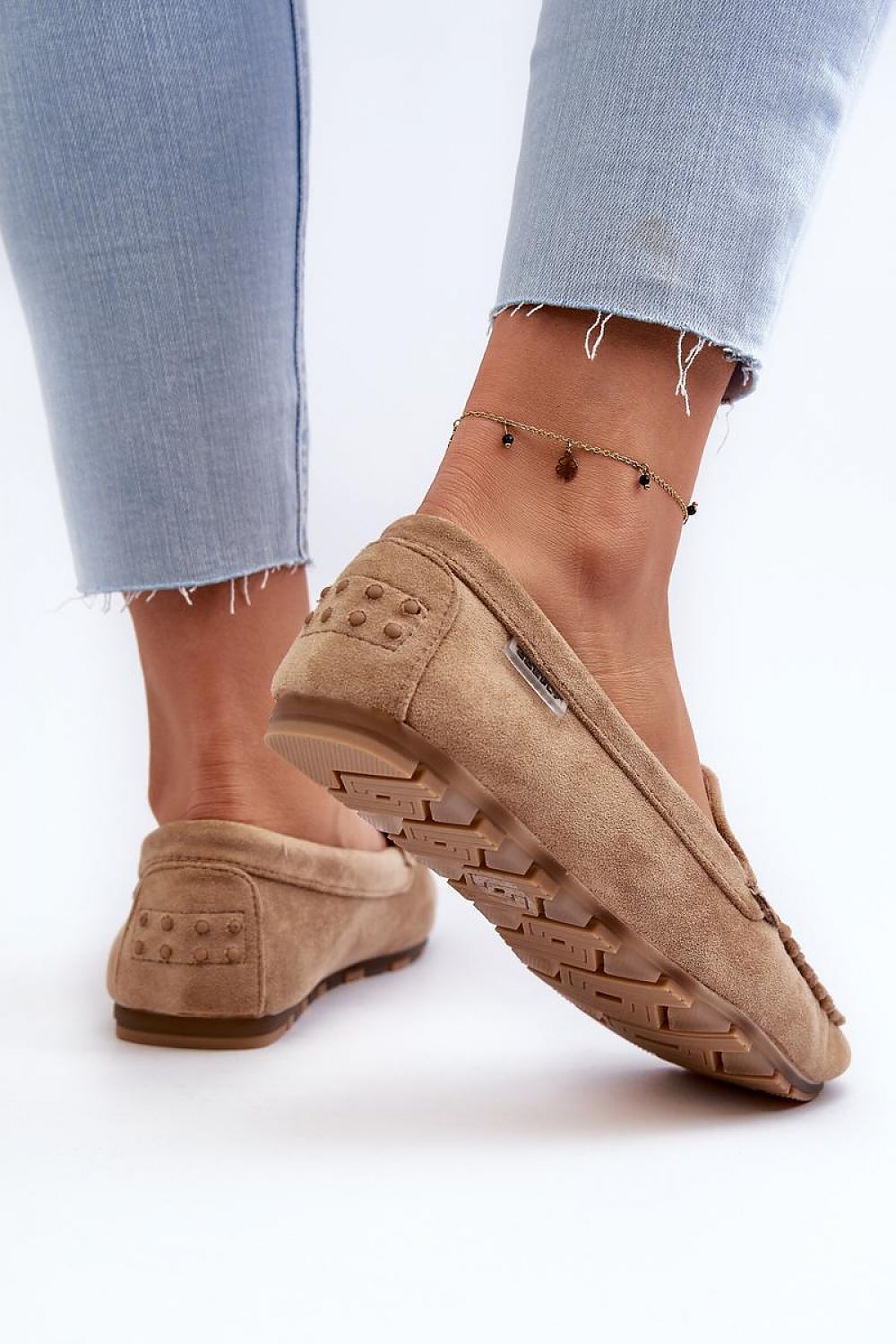 Mocassin Step in Style til dame fra MS StyleHaven, laget av polyester, farge Brun, størrelse 38, med long ermer, perfekt til casual; dress