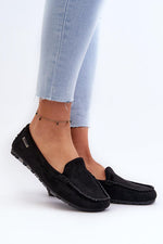 Mocassin Step in Style til dame fra MS StyleHaven, laget av polyester, farge Marineblå, størrelse 36, med long ermer, perfekt til casual; dress