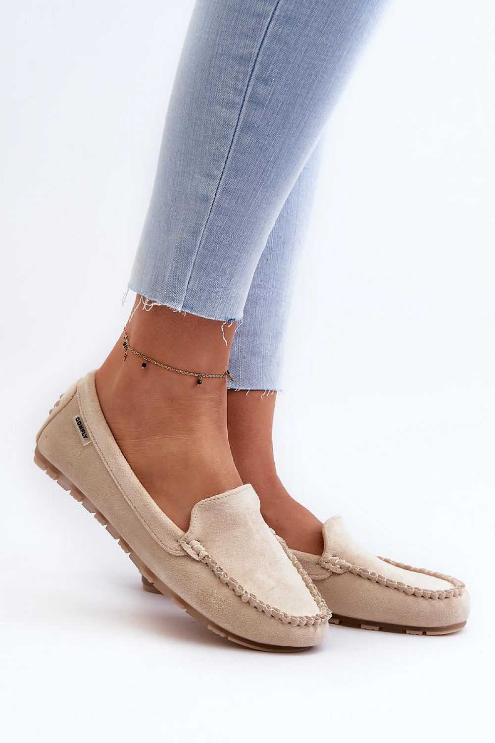 Mocassin Step in Style til dame fra MS StyleHaven, laget av polyester, farge Marineblå, størrelse 39, med long ermer, perfekt til casual; dress