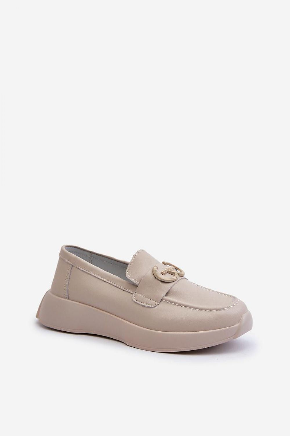 Mocassin Step in Style til dame fra MS StyleHaven, laget av polyester, farge beige, størrelse 37, med 45720 ermer, perfekt til casual; dress