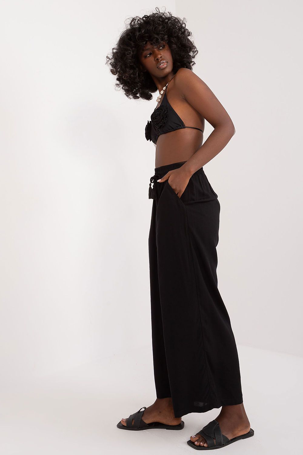 Damebukser Sublevel til dame fra MS StyleHaven; laget av Viskose; farge Svart; stÃ¸rrelse M; med short ermer