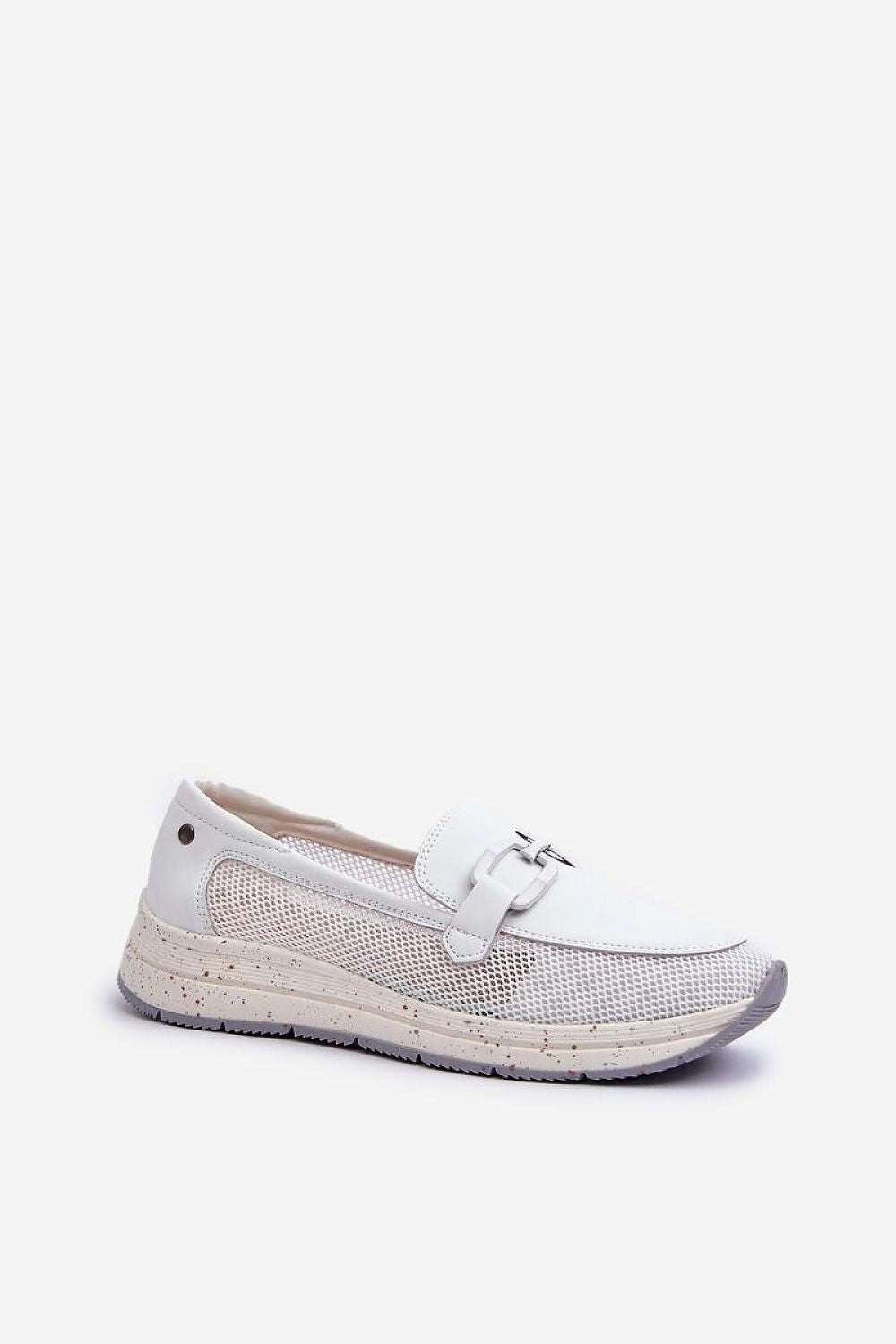 Mocassin Step in Style til dame fra MS StyleHaven, laget av polyester, farge Hvit, størrelse 37, med 45720 ermer, perfekt til casual