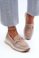 Mocassin Step in Style til dame fra MS StyleHaven, laget av polyester, farge Hvit, størrelse 41, med 45720 ermer, perfekt til casual