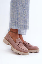 Mocassin Step in Style til dame fra MS StyleHaven, laget av polyester, farge Brun, størrelse 39, med 45720 ermer, perfekt til casual; dress